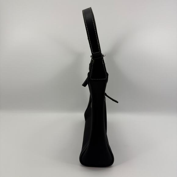 Reaction Kenneth Cole Black Plain Multi-Pocket Single Strap Purse Handbag - Picture 4 of 8